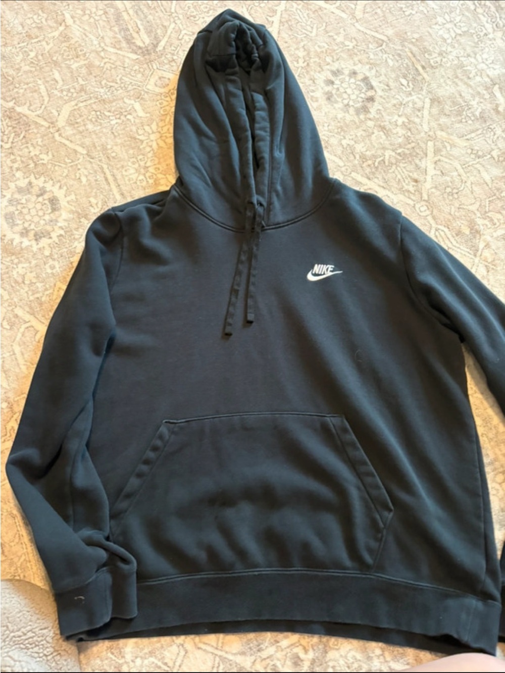 Nike Black Pullover Hoodie with White Swoosh